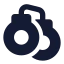 Handcuffs icon with solid standard style