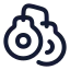 Handcuffs icon with stroke rounded style