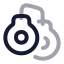 Handcuffs icon with twotone rounded style
