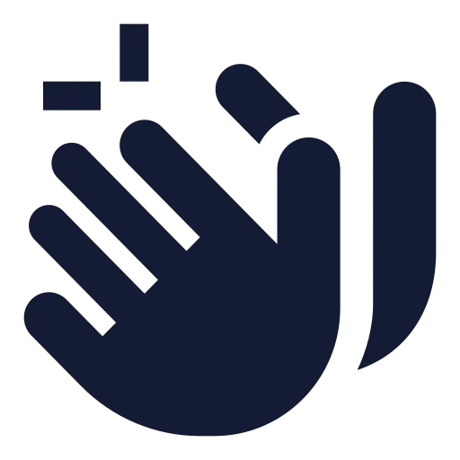 Hands Clapping Icon in Solid Sharp style