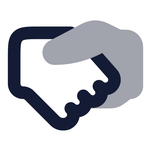 Handshake Icon in Bulk Rounded style