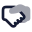 Handshake icon with bulk rounded style