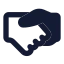 Handshake icon with solid standard style