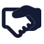 Handshake icon with solid standard style