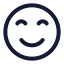 Happy icon with stroke rounded style