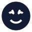 Happy icon with solid sharp style