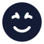 Happy icon with solid standard style