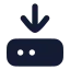 Harddrivedownload icon with solid rounded style