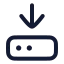 Harddrivedownload icon with stroke rounded style