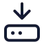 Harddrivedownload icon with stroke standard style