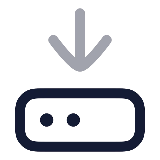 Hard Drive Download Icon in Twotone Rounded style