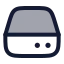 Harddrive icon with duotone rounded style