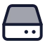 Harddrive icon with duotone standard style