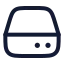 Harddrive icon with stroke rounded style