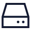 Harddrive icon with stroke sharp style