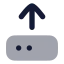Harddriveupload icon with bulk rounded style
