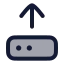 Harddriveupload icon with duotone rounded style