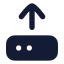 Harddriveupload icon with solid rounded style