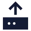 Harddriveupload icon with solid sharp style