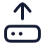 Harddriveupload icon with stroke rounded style
