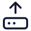 Harddriveupload icon with stroke standard style