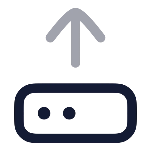 Hard Drive Upload Icon in Twotone Rounded style