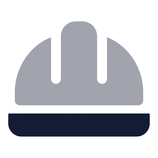 Hard Hat Icon in Bulk Rounded style