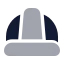 Hardhat icon with bulk rounded style