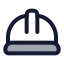 Hardhat icon with duotone rounded style