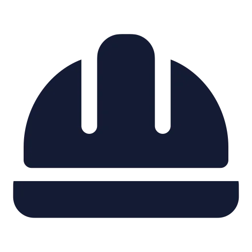 Hard Hat Icon in Solid Rounded style