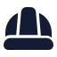 Hardhat icon with solid rounded style