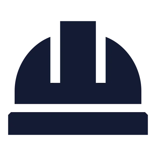 Hard Hat Icon in Solid Sharp style
