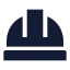 Hardhat icon with solid sharp style