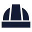 Hardhat icon with solid sharp style