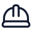 Hardhat icon with stroke rounded style