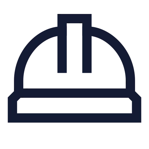 Hard Hat Icon in Stroke Sharp style