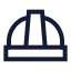 Hardhat icon with stroke sharp style