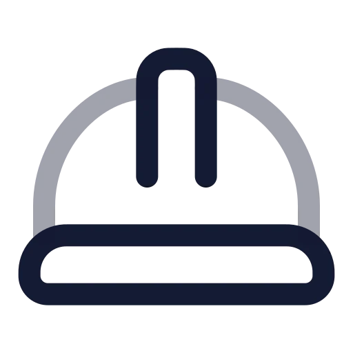 Hard Hat Icon in Twotone Rounded style