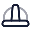Hardhat icon with twotone rounded style
