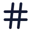 Hash icon with solid standard style