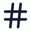 Hash icon with solid standard style