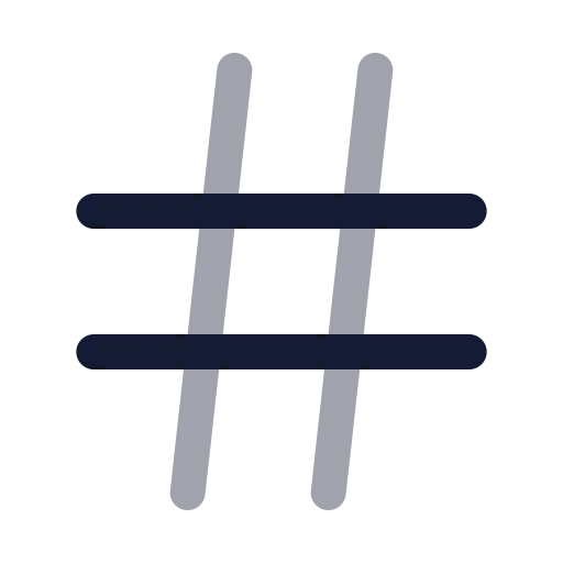 Hash Icon in Twotone Rounded style