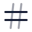 Hash icon with twotone rounded style