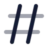 Hashtag icon preview