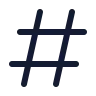 Hashtag icon preview