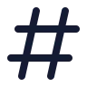 Hashtag icon preview