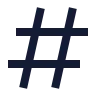 Hashtag icon preview