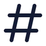 Hashtag icon preview