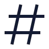 Hashtag icon preview