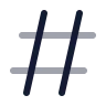Hashtag icon preview
